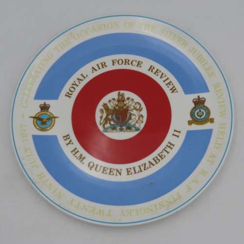 Royal Tuscan Royal Air Force review by H.M Queen Elizabeth II commemorative plate #2225 of 3000