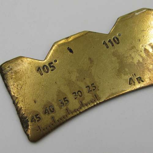 Vintage brass Wickman tailormade rock drills measuring tool