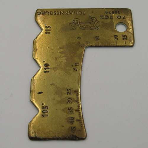 Vintage brass Wickman tailormade rock drills measuring tool