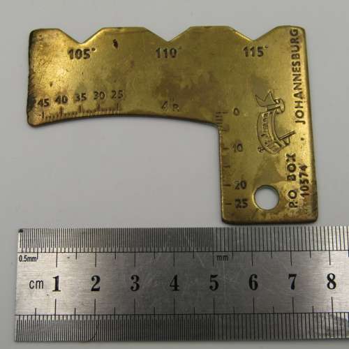 Vintage brass Wickman tailormade rock drills measuring tool