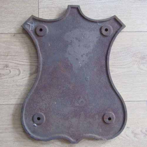 Antique Joseph Westwood and Co. 1890 cast iron name plate