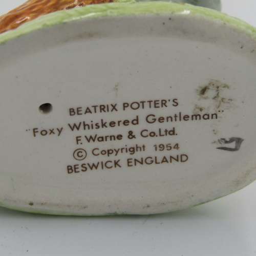 Beswick Beatrix Potter`s Foxy Whiskered Gentleman porcelain figurine