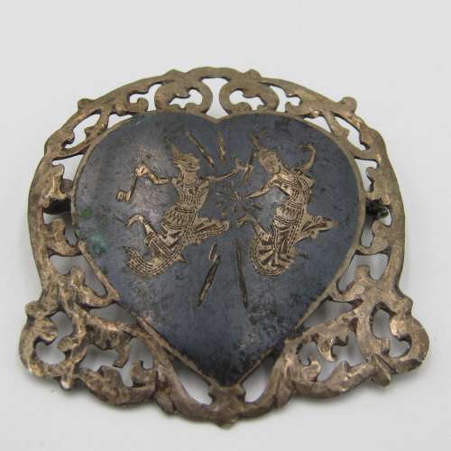 Vintage SIAM Sterling silver brooch - weighs 10,7 grams