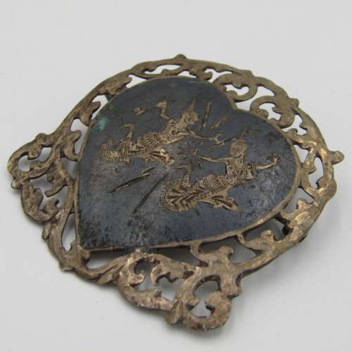 Vintage SIAM Sterling silver brooch - weighs 10,7 grams