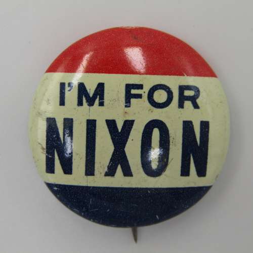 USA I`m for Nixon presidential election badge