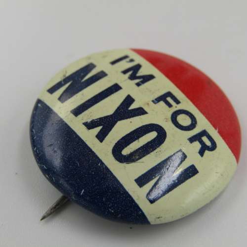 USA I`m for Nixon presidential election badge