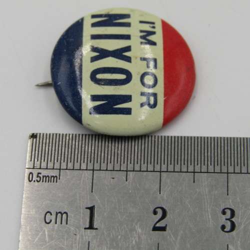 USA I`m for Nixon presidential election badge