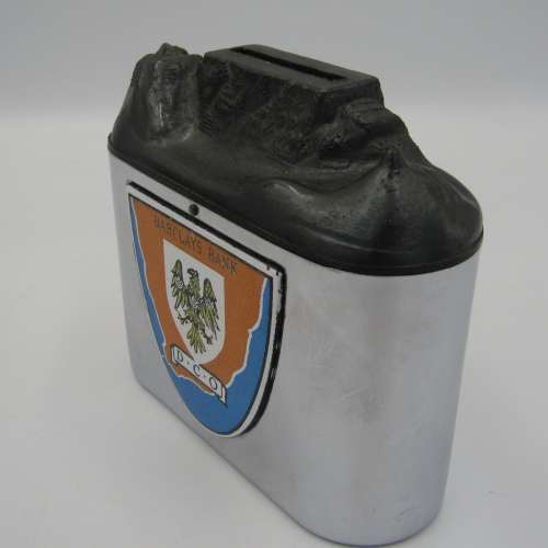 Vintage Barclay Bank Table mounain money box