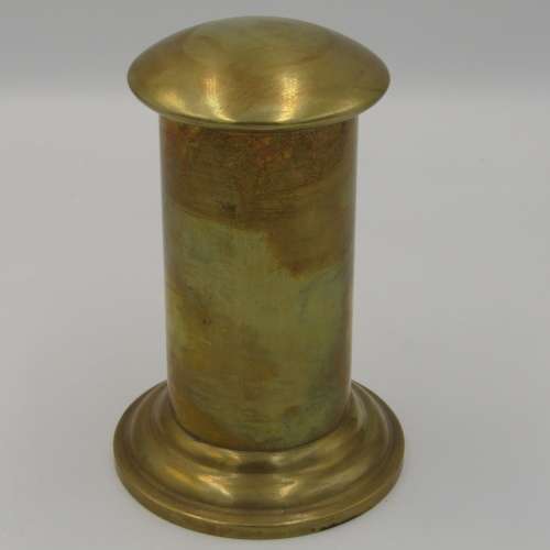 Handmade brass postbox shaped money box