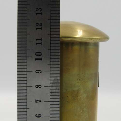 Handmade brass postbox shaped money box