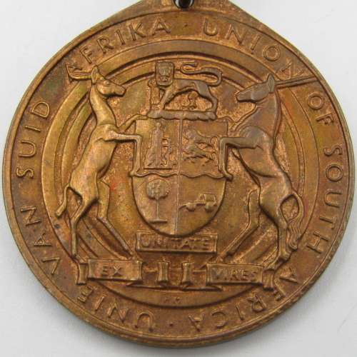 Antique Union of South Africa medallion with ribbon