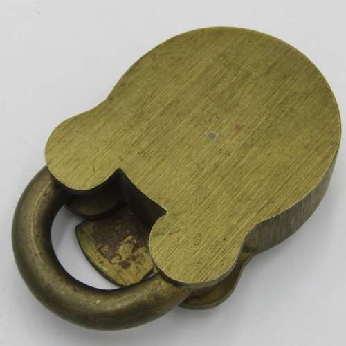Antique brass Secure 4 Lever adlock by Power Lock Co. - no key