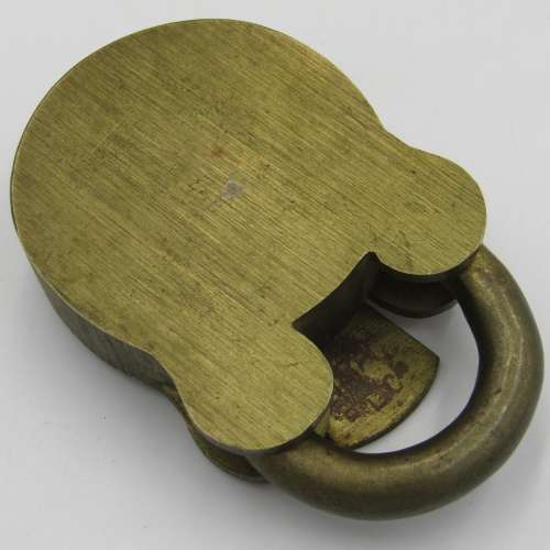 Antique brass Secure 4 Lever adlock by Power Lock Co. - no key