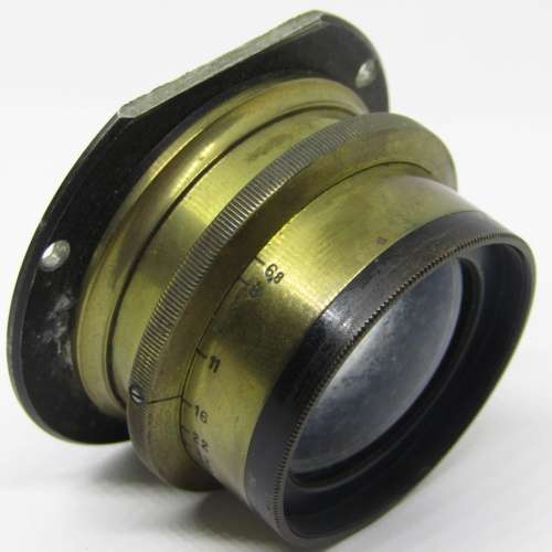 Antique brass lens - f6,8 to f45 - serial 223078
