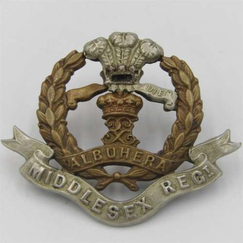 British Middlesex regiment badge with lugs