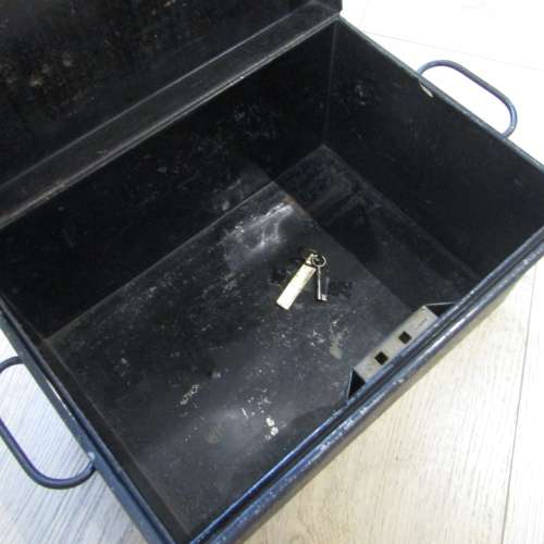 Sir Melmoth Osborn (1834 - 1899) antique metal safety box with key