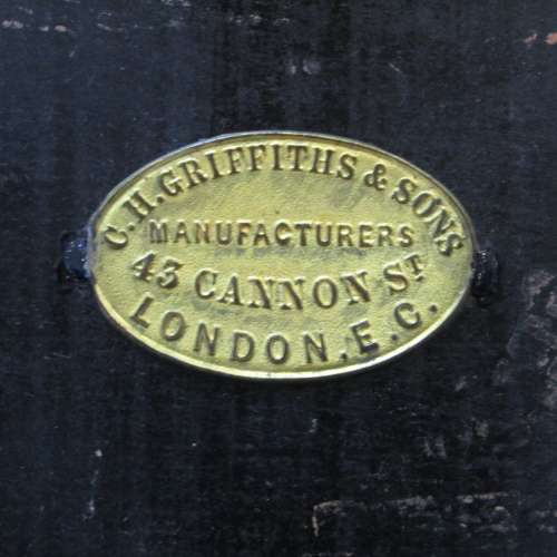 Sir Melmoth Osborn (1834 - 1899) antique metal safety box with key