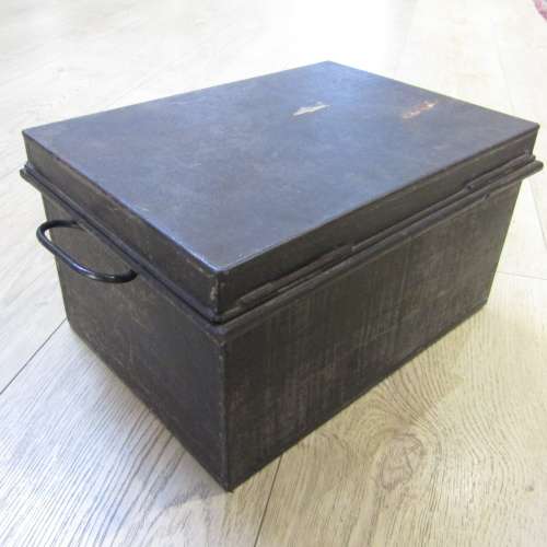 Sir Melmoth Osborn (1834 - 1899) antique metal safety box with key