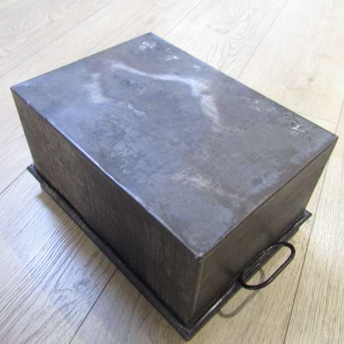 Sir Melmoth Osborn (1834 - 1899) antique metal safety box with key
