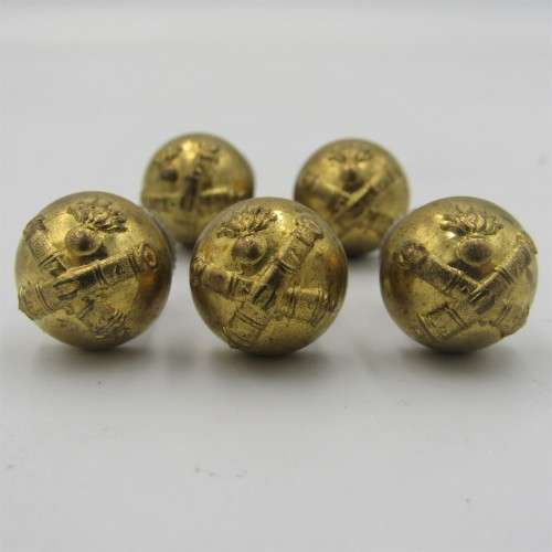 Lot of 5 ZAR Staalsartillerie buttons