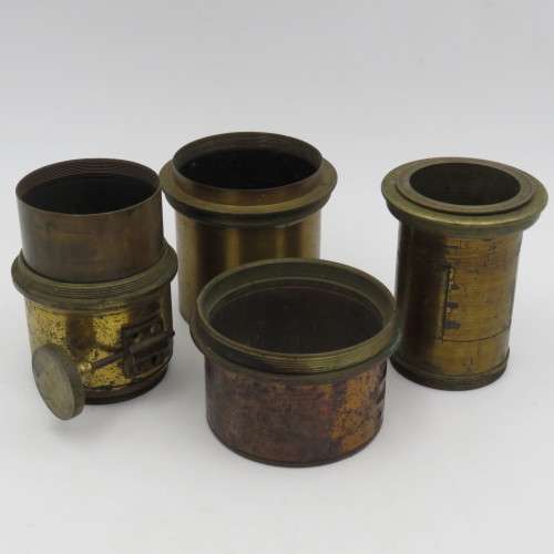 Lot of antique brass camera and microscope spares