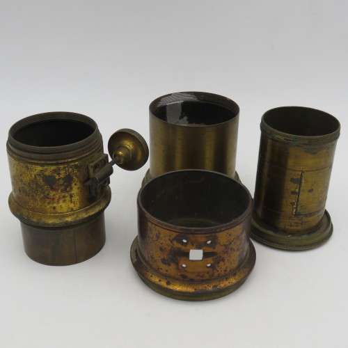 Lot of antique brass camera and microscope spares