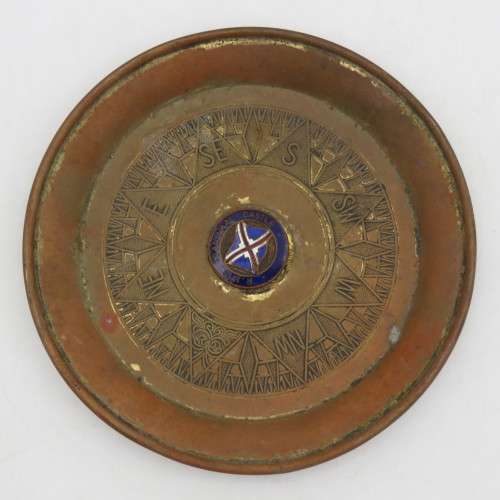 Vintage R.M.S Transvaal castle copper trinket bowl