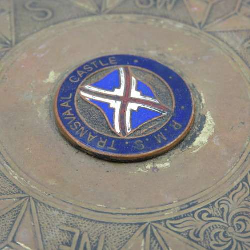 Vintage R.M.S Transvaal castle copper trinket bowl