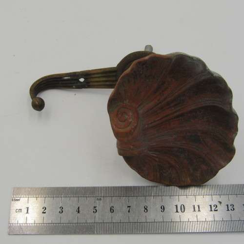 Vintage brass coat hanger hook - repaired