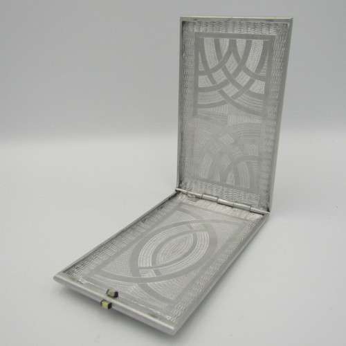 WW2 Italian POW hand engraved cigarette case with South African coat of arms