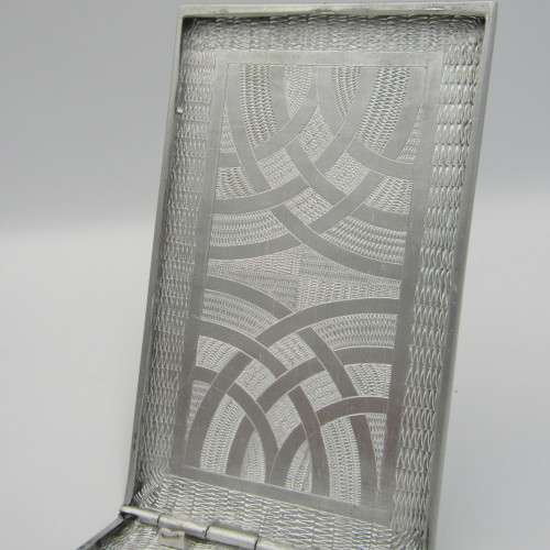 WW2 Italian POW hand engraved cigarette case with South African coat of arms