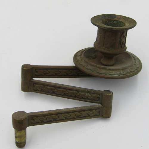 Antique brass extendable candle stick