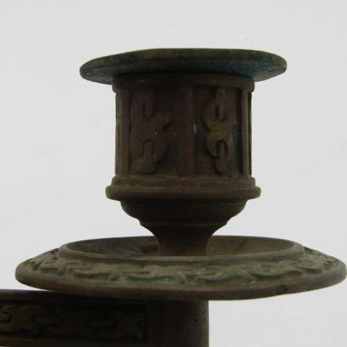 Antique brass extendable candle stick