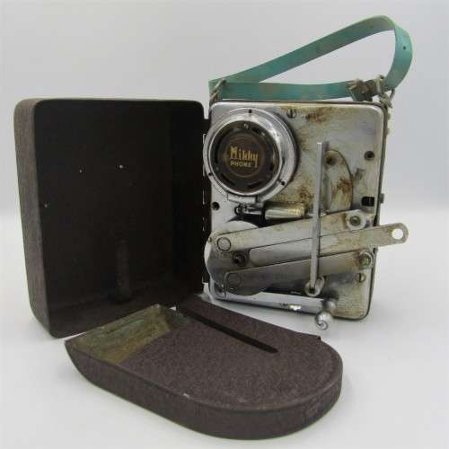 1930`s Japanese Milky Phone portable gramophone - working - minor TLC needed
