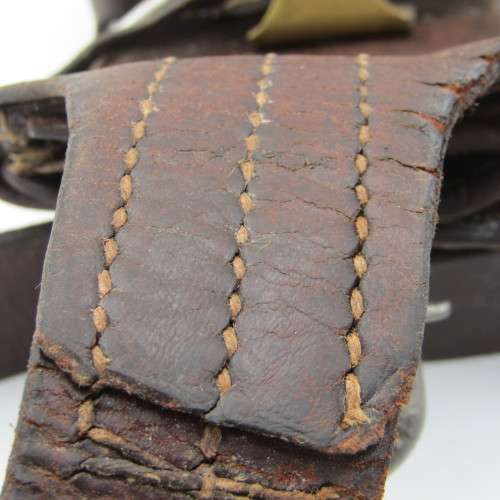 WW1 Swedish Mauser leather ammo bandolier