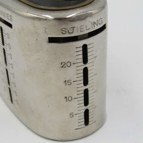 Vintage Volkskas Beperk Pretoria money box with key