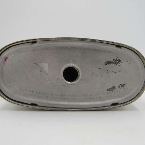 Vintage Volkskas Beperk Pretoria money box with key