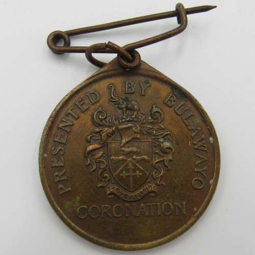 1953 Coronation medallion presented by Bulawayo