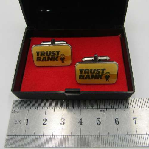 Pair of vintage Trust Bank cufflinks