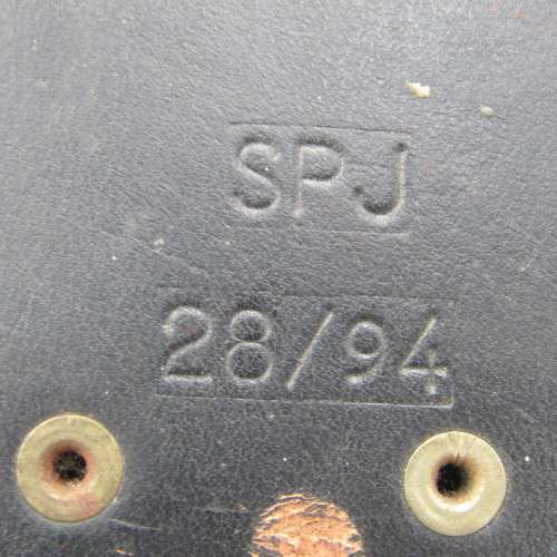 Vintage black leather SPJ 28/94 pistol holder
