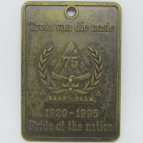 SA Air Force 75 Years Pride of the Nation plaque