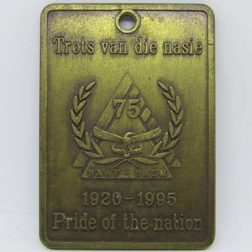 SA Air Force 75 Years Pride of the Nation plaque