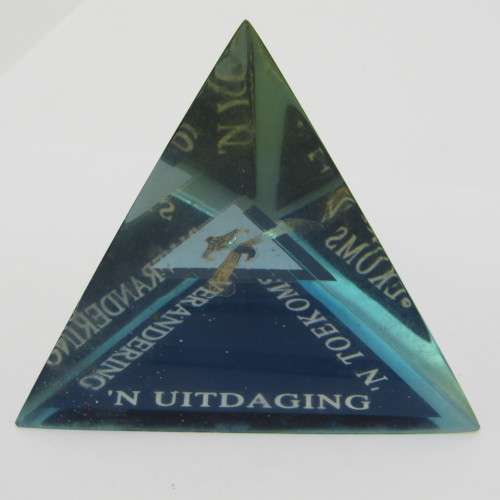 Vintage SA Air Force pyramid paperweight