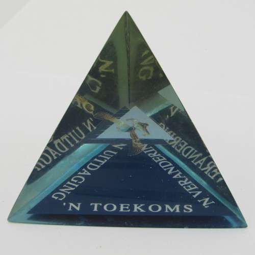 Vintage SA Air Force pyramid paperweight