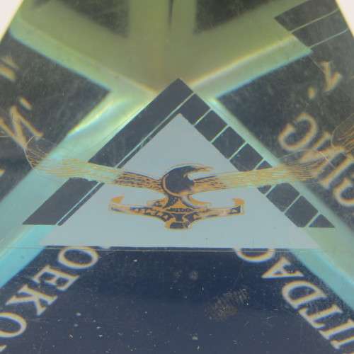 Vintage SA Air Force pyramid paperweight