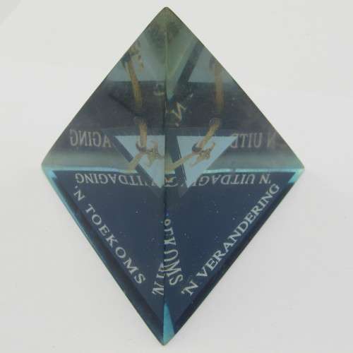 Vintage SA Air Force pyramid paperweight
