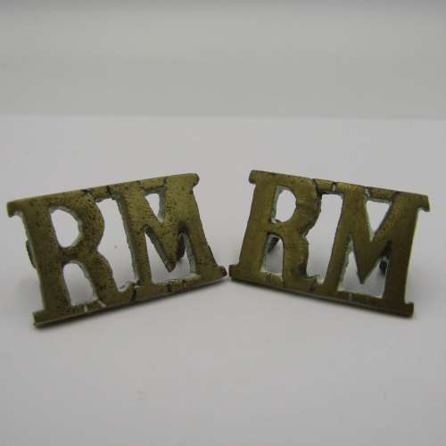 Pair of Royal Marines shoulder titles
