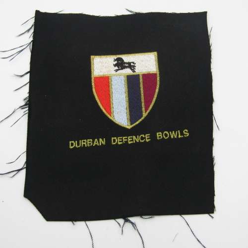 Pair of SA Army Durban Defence bowls blazer badges