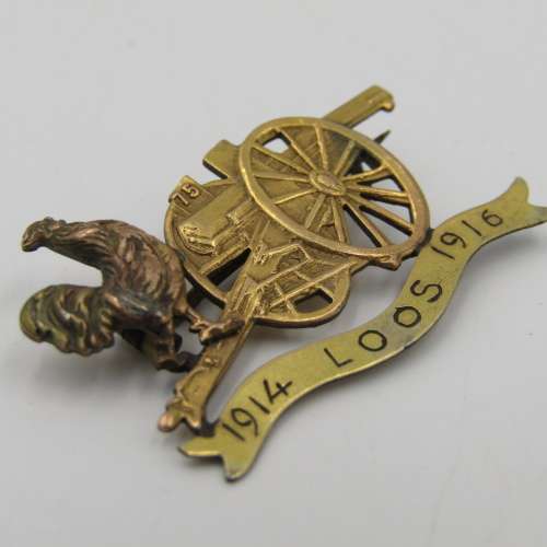 9kt Gold WW1 Battle of Loos 1914-1916 sweetheart pin - weighs 2.5 grams