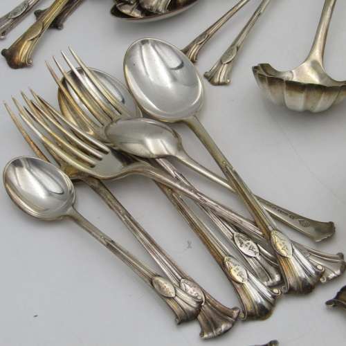 Mappin & Webb antique Spoon fork and serving set